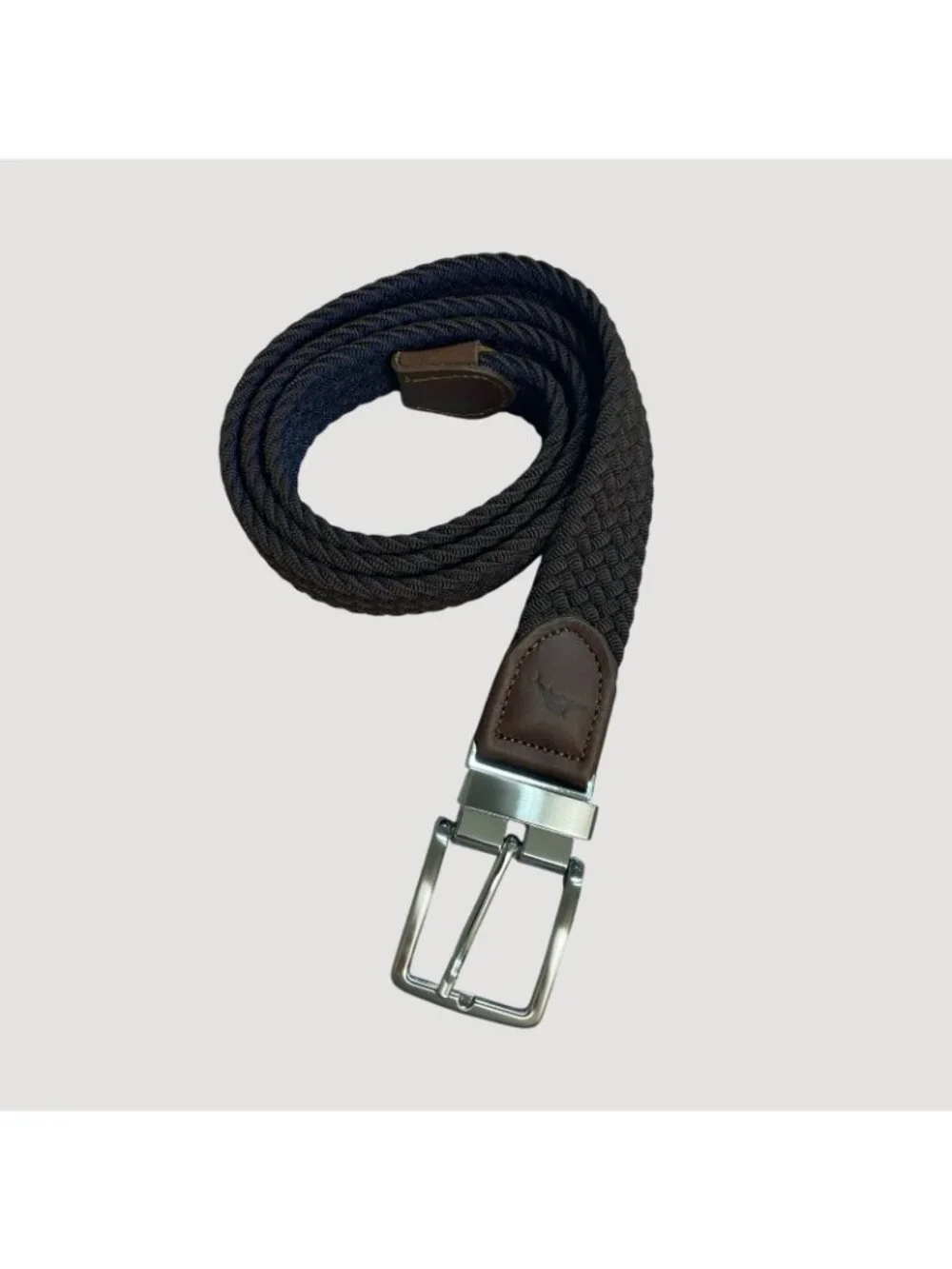 NWT Tommy Bahama Men's S/M  Stretch Reversible Belt With Leather Trim Brown Navy